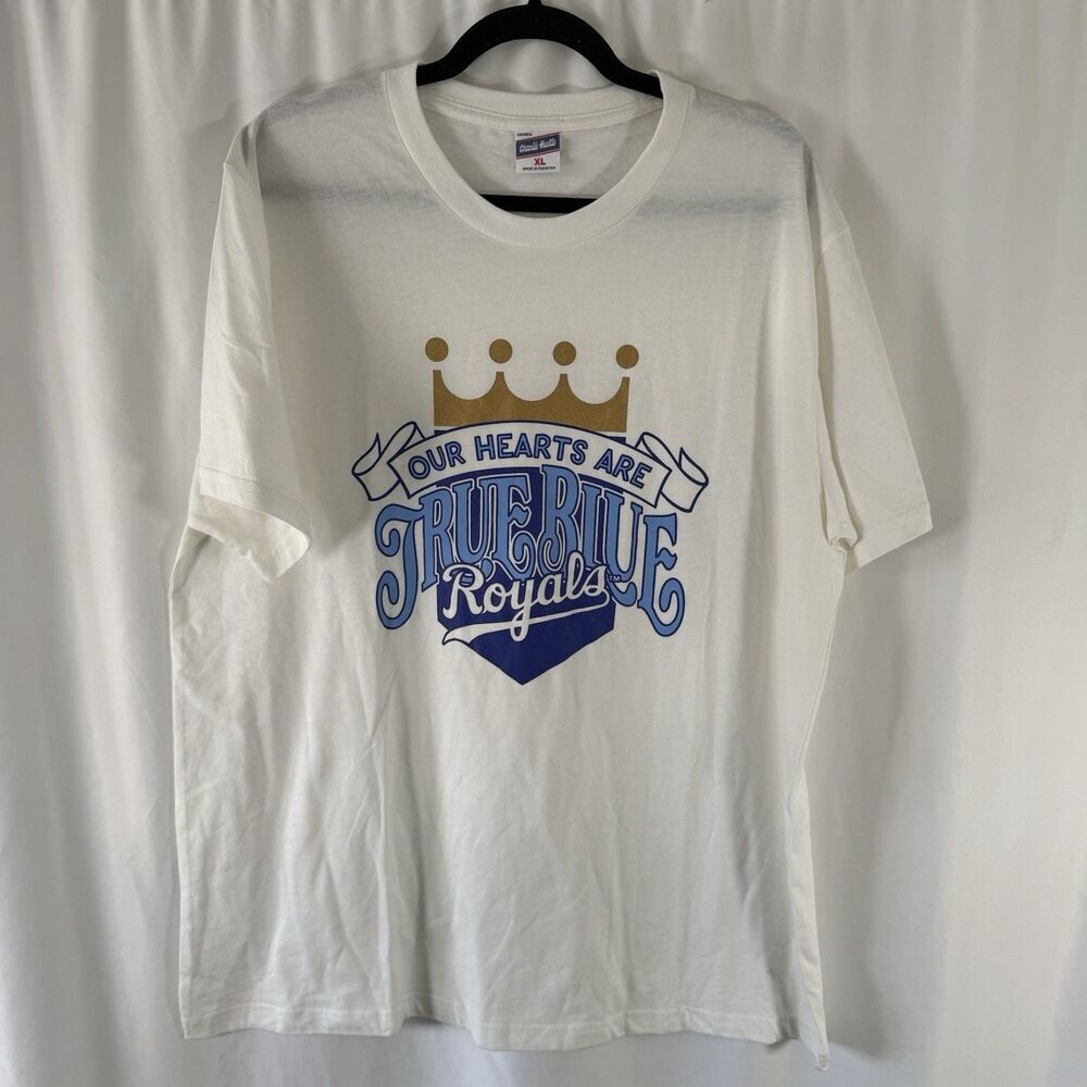 Kansas City Royals Charlie Hustle Shirt XL True Blue Short Sleeve Cotton